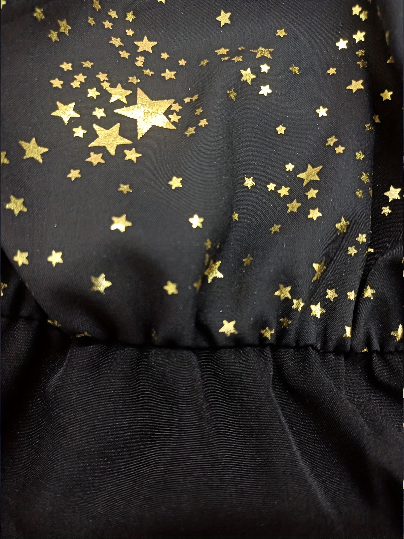  V-Neck Golden Star Print Dress