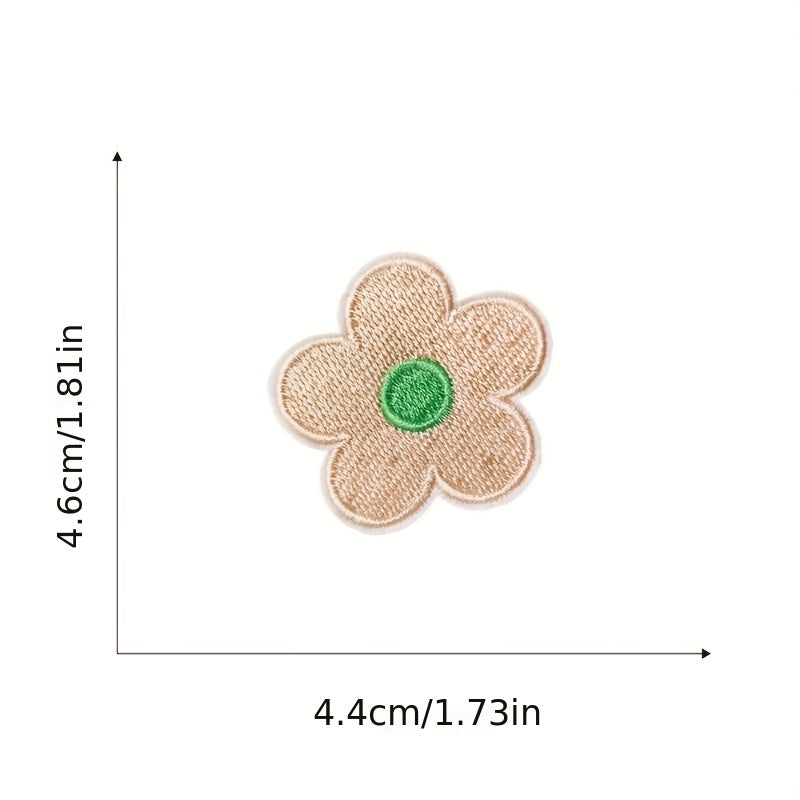 6pcs Flower Embroidered Patches Men Sew On Repair Patch DIY Crafts Clothing