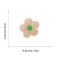 6pcs Flower Embroidered Patches Men Sew On Repair Patch DIY Crafts Clothing