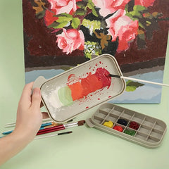 Zoylofg Wash Pen Bucket With Pen Holder & Painting Palette Lid