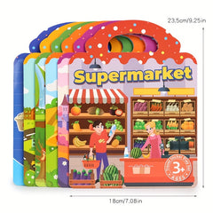 Kids Theme Sticker Book Creative Jelly Stickers
