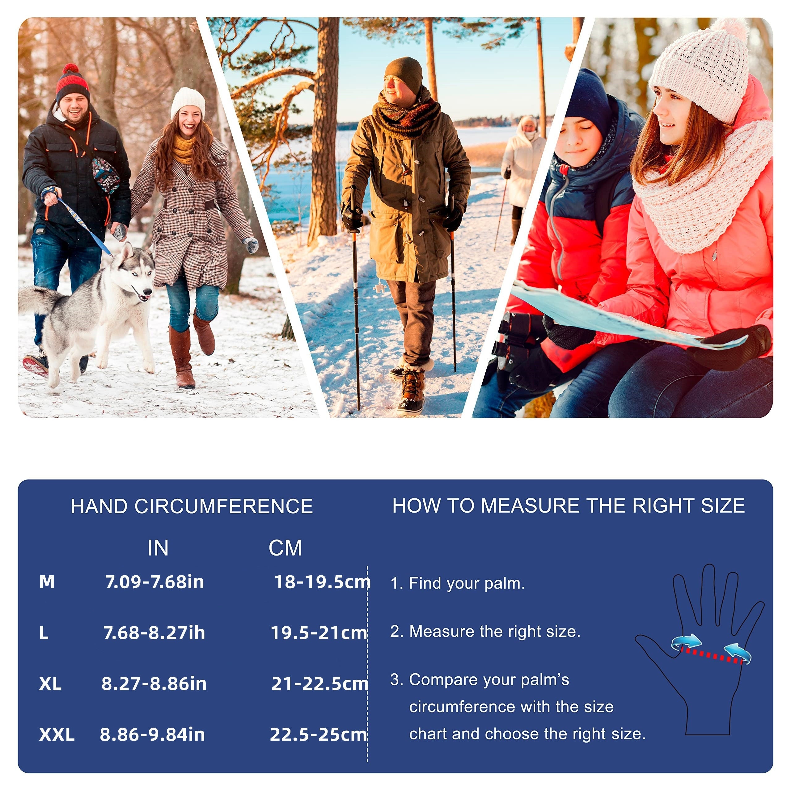 Winter Warm Gloves Waterproof Windproof Touch Screen Gloves