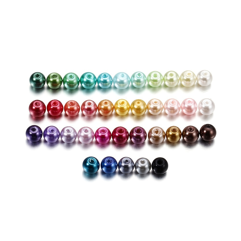 100pcs Glass Pearl Beads for DIY Jewelry Making