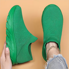 Breathable Mesh Flying Woven Casual Shoes Soft Comfortable Running Sneakers