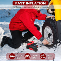 150 PSI Auto Air Compressor Tire Inflator Pump with Digital Display & Flashlight