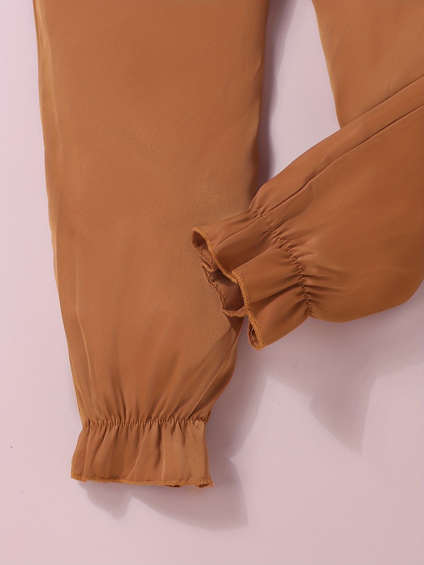 Girl's Shirred Top & Belted Pants Set for Spring Fall
