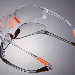 Anti-fog Safety Glasses Clear Lens Scratchproof Orange Eye Safety