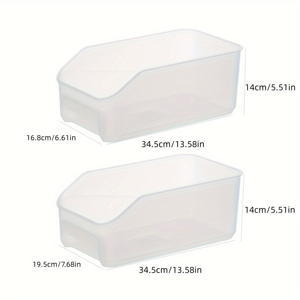 3pcs Refrigerator Storage Box Drawer Transparent Freezer Crisper