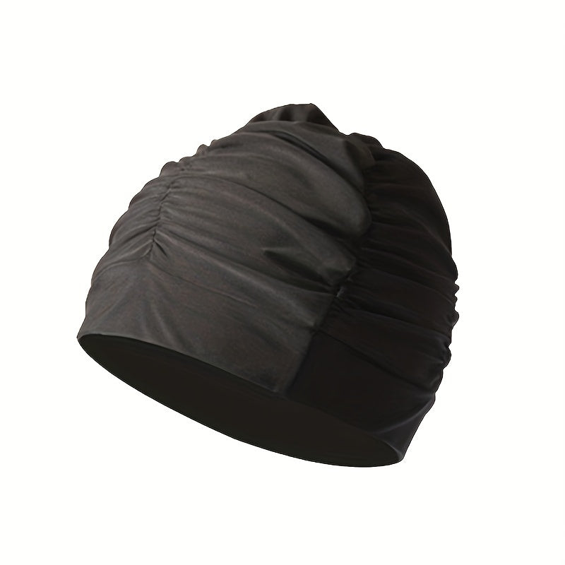 Non Slip Elastic Swim Cap with Ear Protection for Men and Women