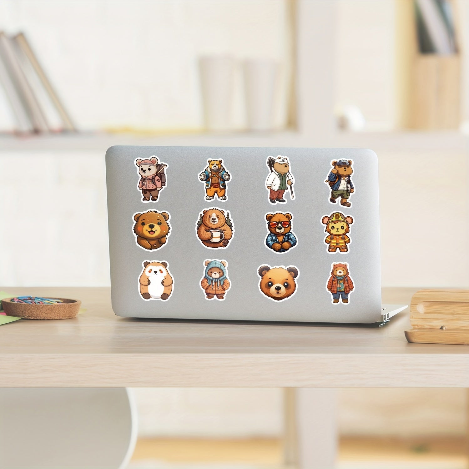 50pcs Bear Series Stickers for Computer Helmet Water Cup Decor