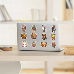 50pcs Bear Series Stickers for Computer Helmet Water Cup Decor