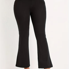  High Rise Flared Leg Trousers