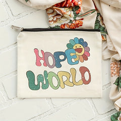 Hope World Pattern Women Cosmetic Bag Makeup Storage Bath Supplies Wash Bag