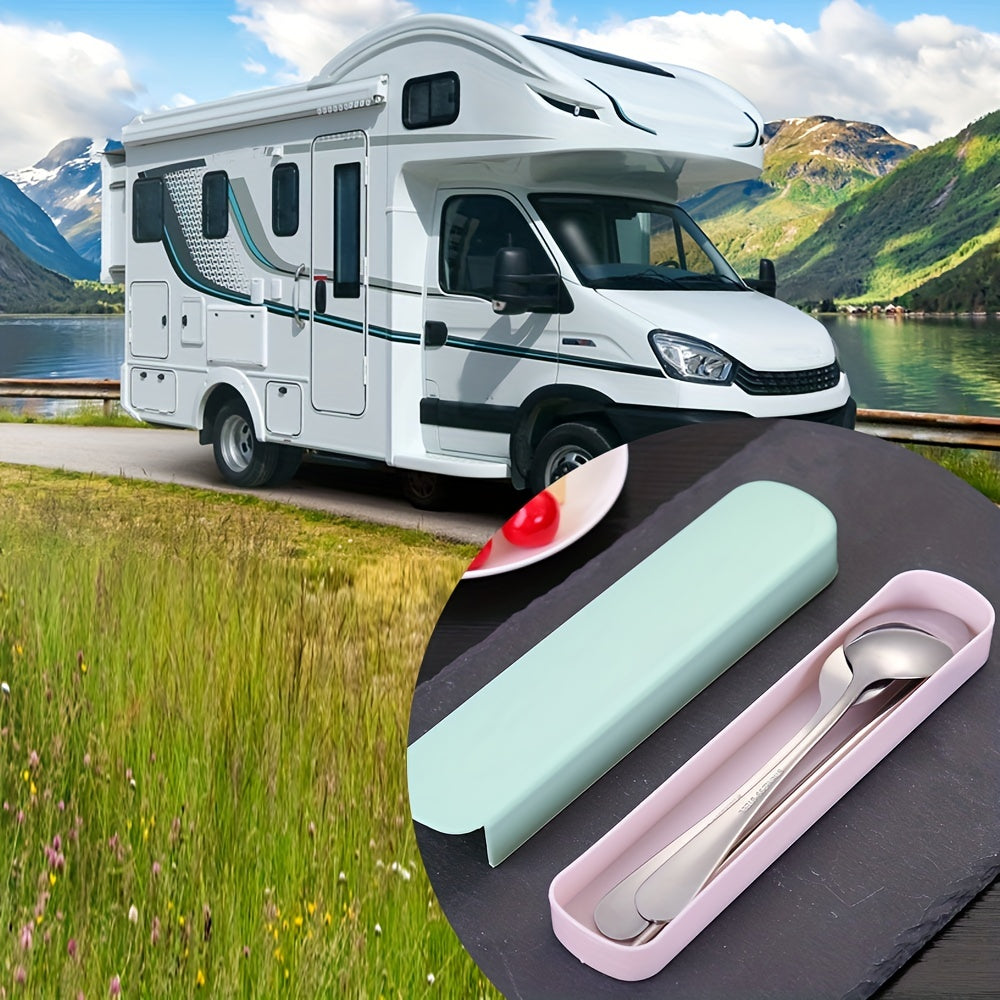 3pcs Portable Cutlery Set with Box - On-the-Go Utensils