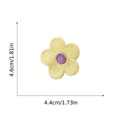 6pcs Flower Embroidered Patches Men Sew On Repair Patch DIY Crafts Clothing