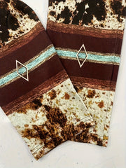  Geometric Print Tie Dye High Rise Skinny Pants