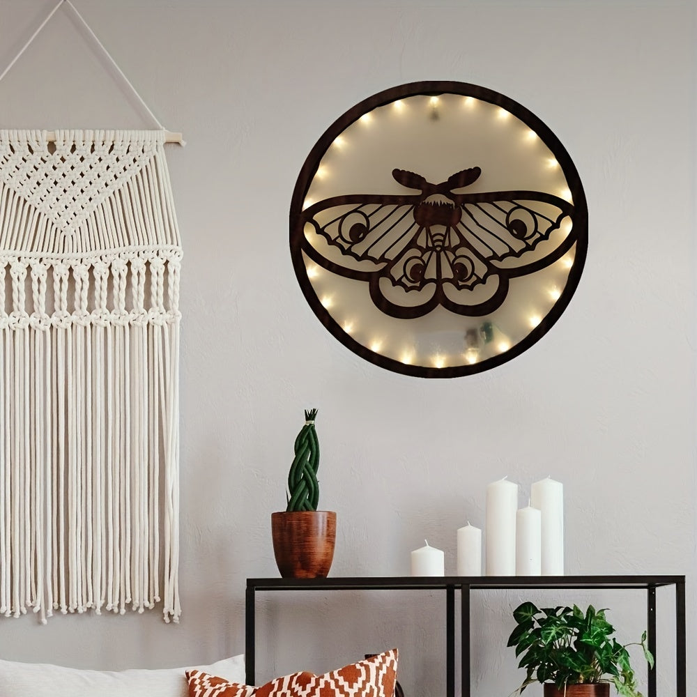 LED Butterfly Shape Wooden Lamp Home Decoration Wall Sticker Pendant