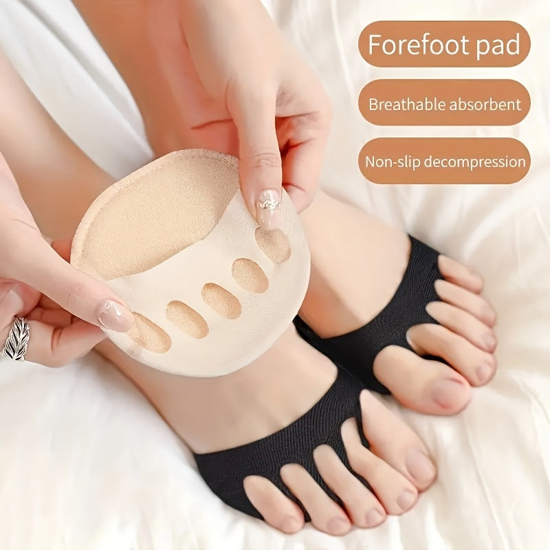 2pcs Women High Heel Toe Pad Inserts Pain Relief Absorbs Shock Socks