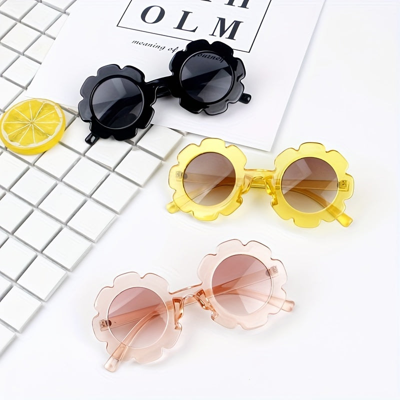 Sunflower Shaped Sunglasses UV400 Summer Eyewear for Party Outdoor Activities
