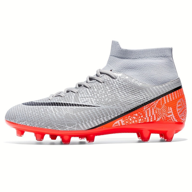Boy's High Top Non Slip AG Football Cleat Comfy Outdoor Soccer Cleats