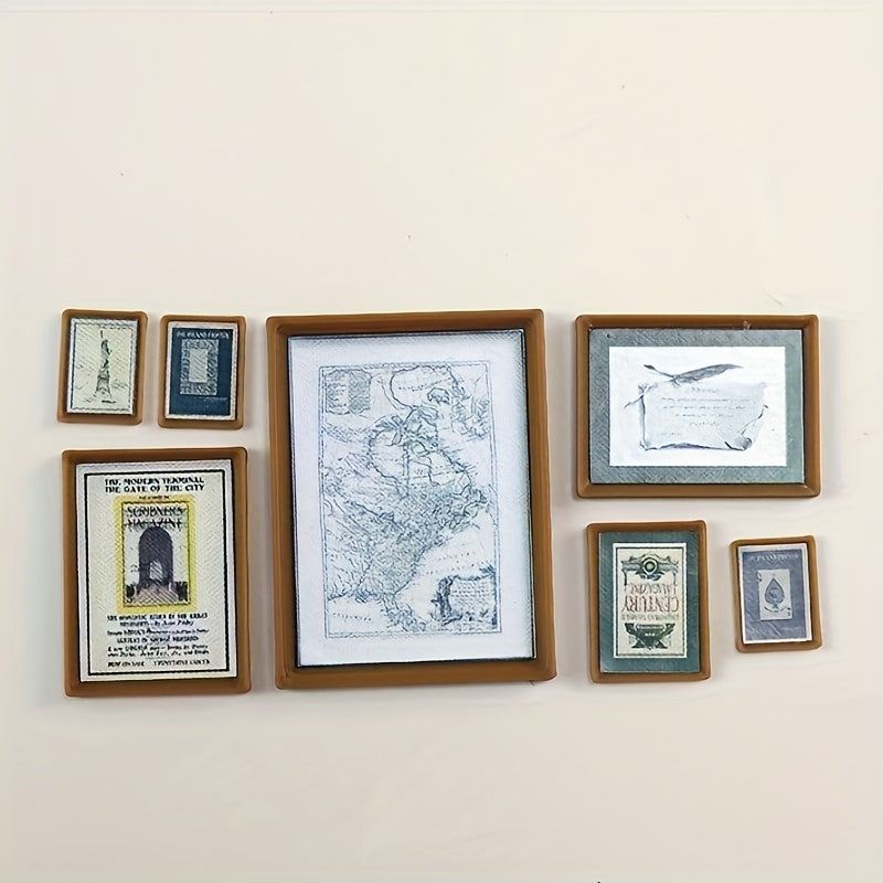 Dollhouse Mural Wall Decorative Landscape Picture Frame DIY Accessories