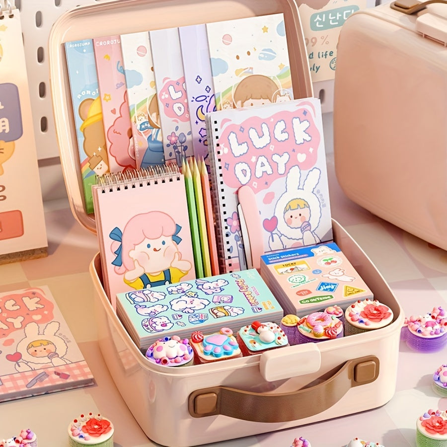 Dust-proof Storage Box Cartoon Toy Stationery Organization with Lid