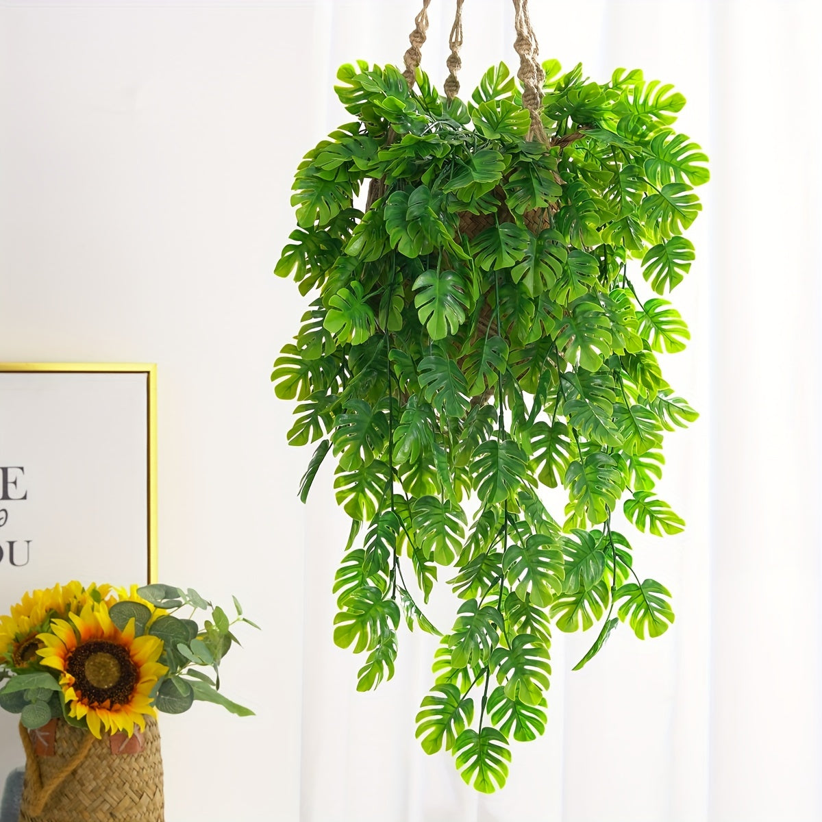 4pcs Realistic Turtle Back Bamboo Vine for Home Decor and Party Decoration