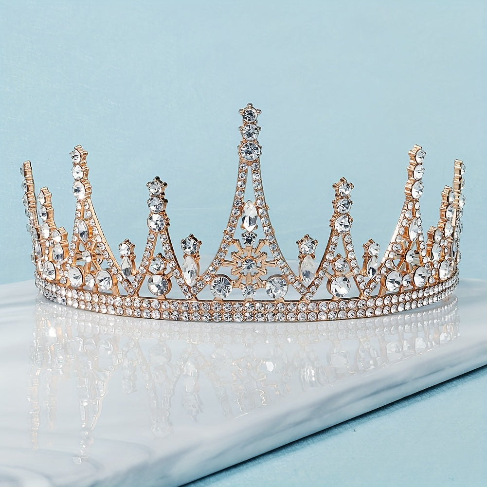 Bridal Rhinestone Headband Princess Style Tiara