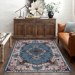 Vintage Boho Area Rug 100x160cm Non-slip Fluffy Rug