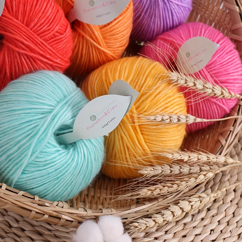 1pc Pumpkin Ball Cotton Yarn for DIY Knitting Crocheting
