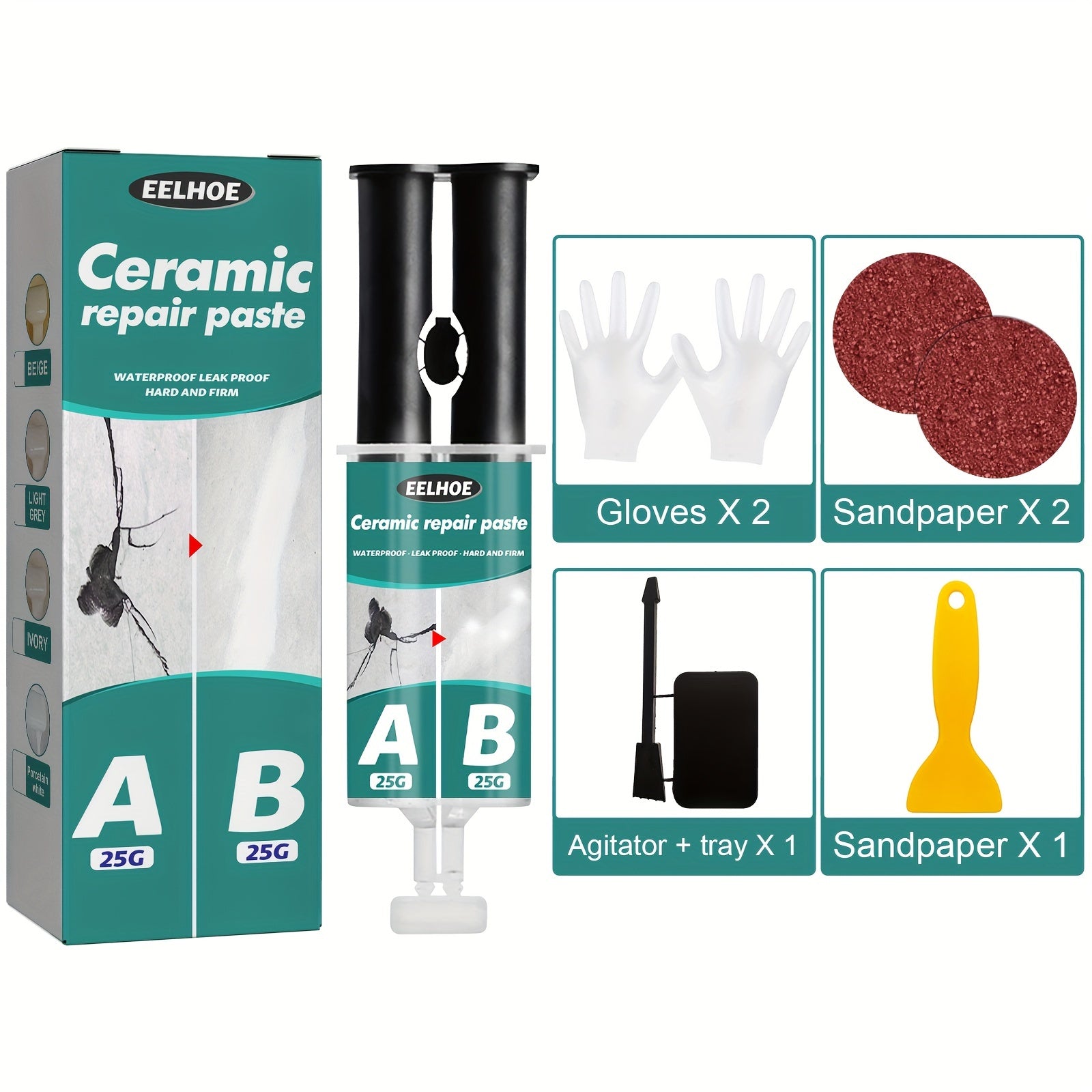 Ceramic Tile Repair AB Adhesive Set Metal Ceramic Tile Filling Crack Clogging