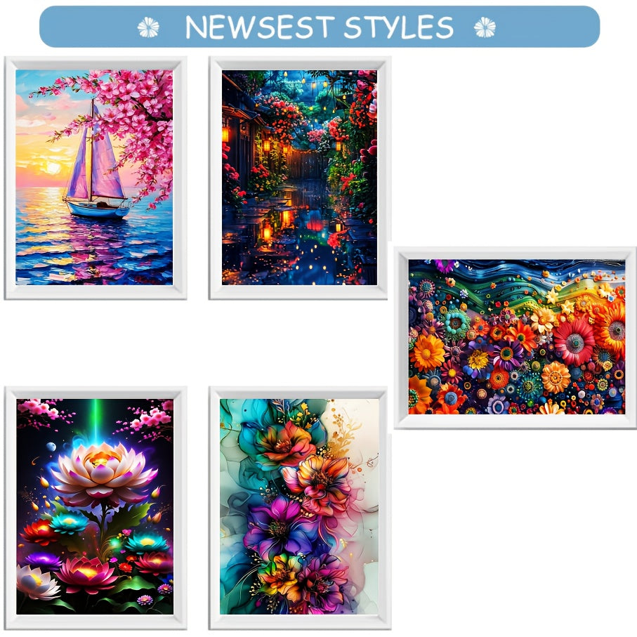 5pcs Adult Mini Test Tube Puzzle Jigsaw Dreamy Colored Flowers