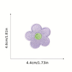 6pcs Flower Embroidered Patches Men Sew On Repair Patch DIY Crafts Clothing