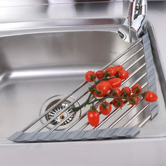1pc Folding Triangular Drain Rack Kitchen Sink Storage Rack