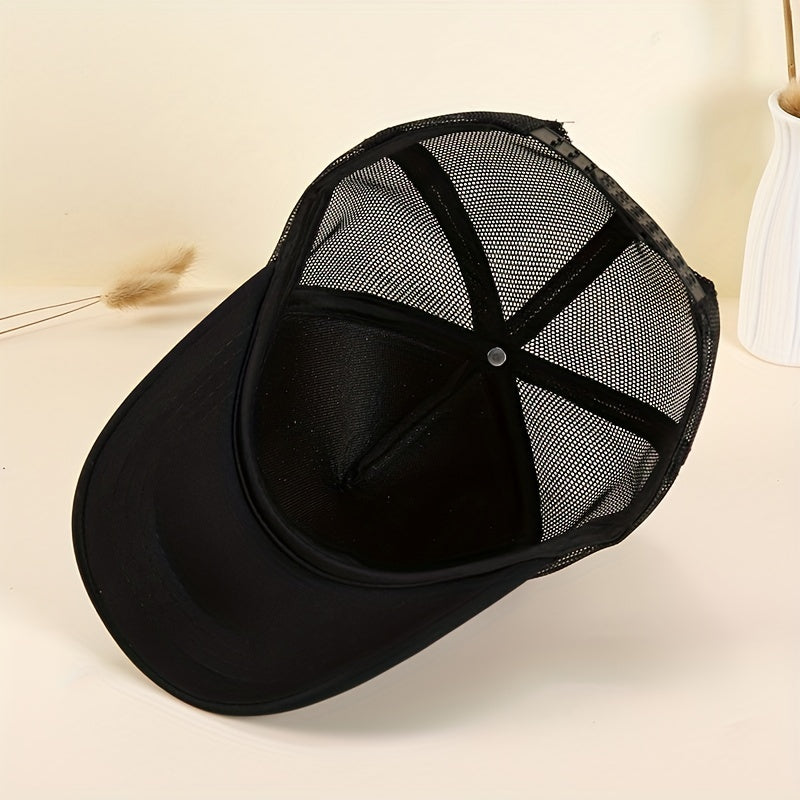 Men's Embroidered Baseball Cap Outdoor Mesh Hat