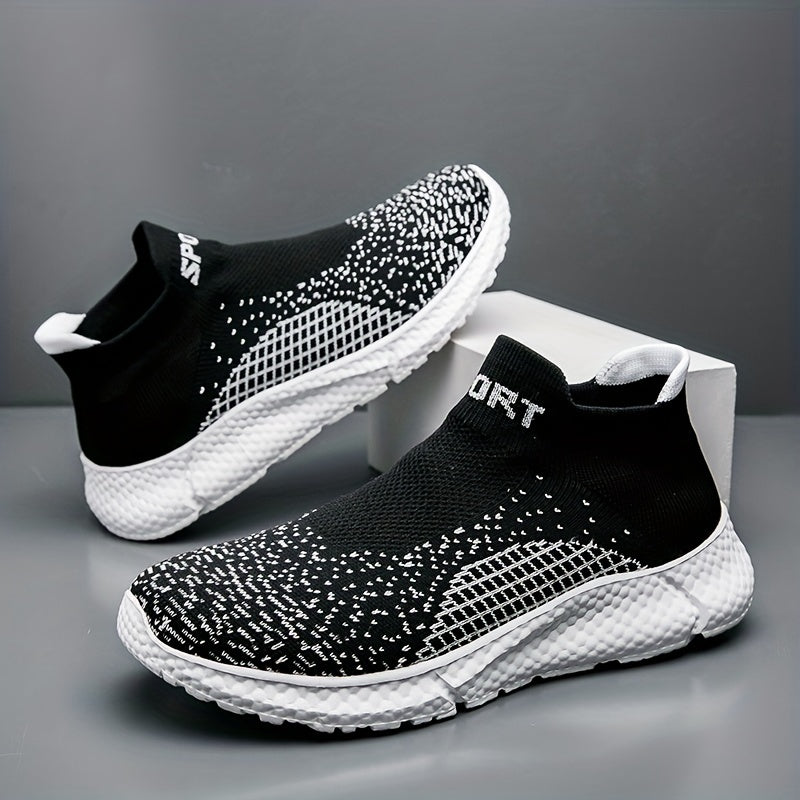 Men's Knitted Slip On Casual Shoes Breathable Lightweight Sock Shoes
