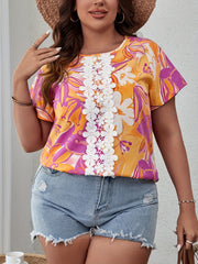  Casual Blouse Women's Plus Floral Print Top