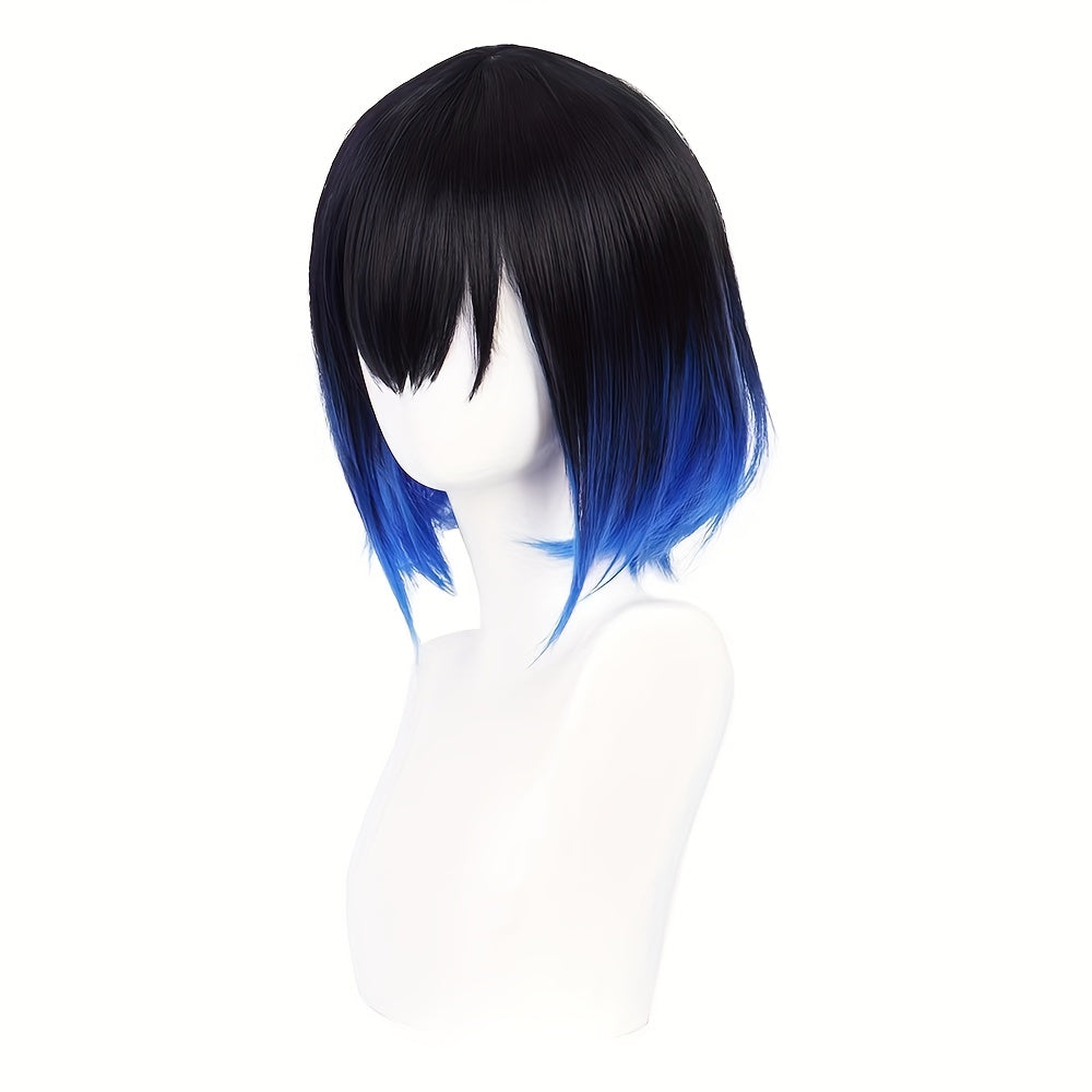 Short Straight Hair With Bangs Wig for Anime Costume Parties