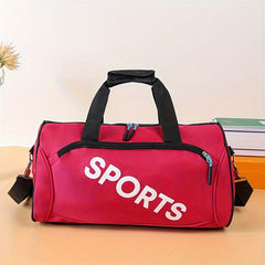 Large Capacity Gym Bag Portable Duffel Oxford Fabric Pink Red Green