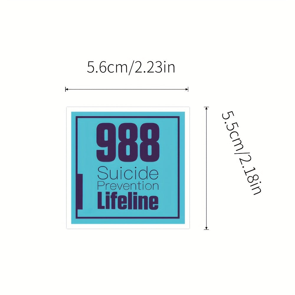 60pcs Suicide Awareness Stickers Teal Purple Ribbon Decals