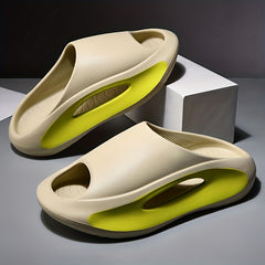 Men's Platform Slides Casual Non Slip Slippers Open Toe Shoes