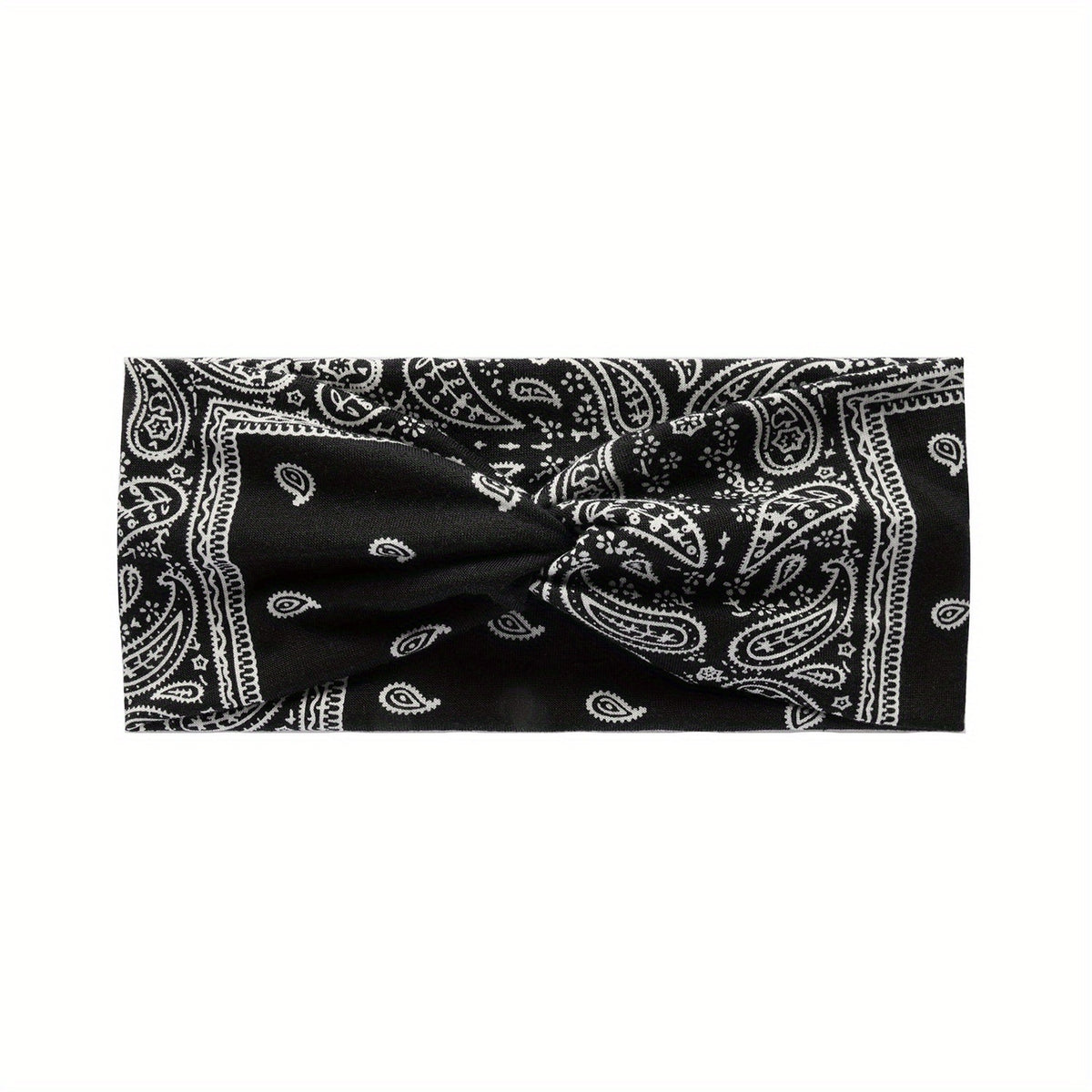 Bohemian Paisley Pattern Headband Knotted Headdress Yoga Sports Headband