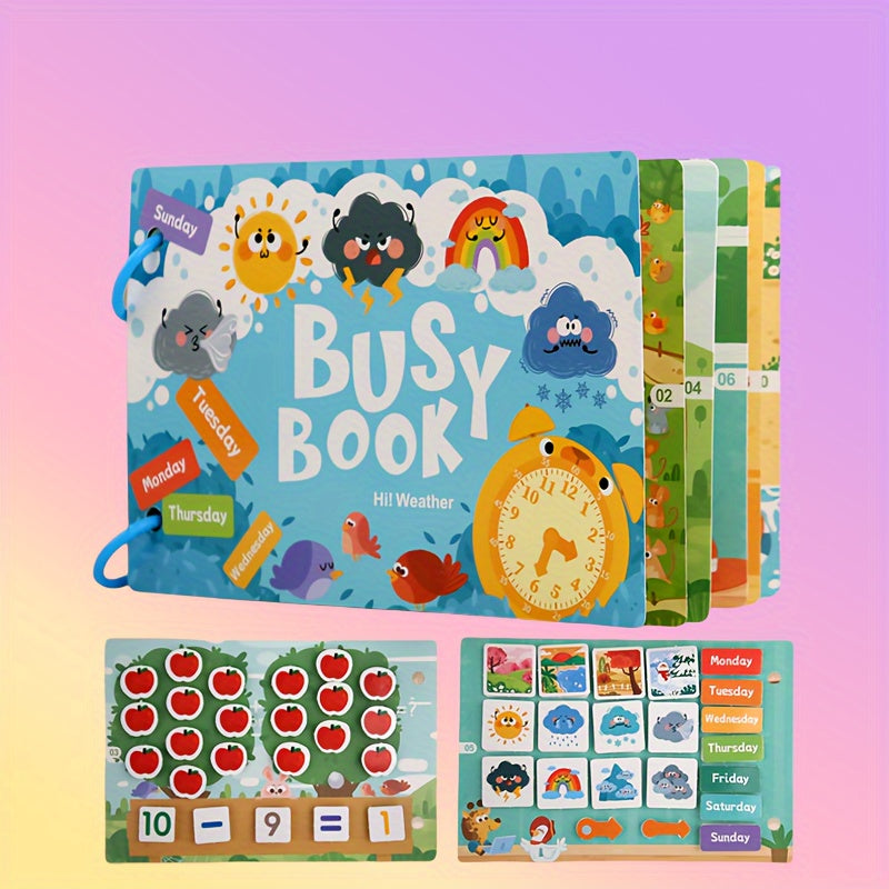 Animal Numbers & Letters Toy Book for 3-6 Years Old