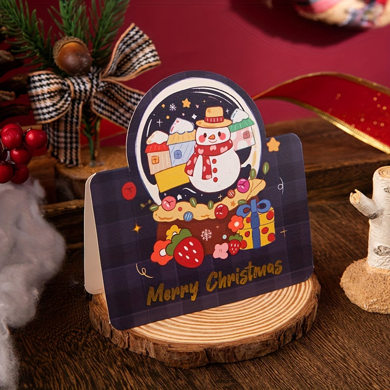12pcs Christmas Greeting Card Christmas Message Card Christmas Blessing Card