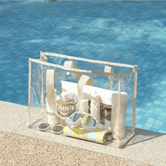 Transparent PVC Beach Bag Tote Waterproof Handbag Large Capacity