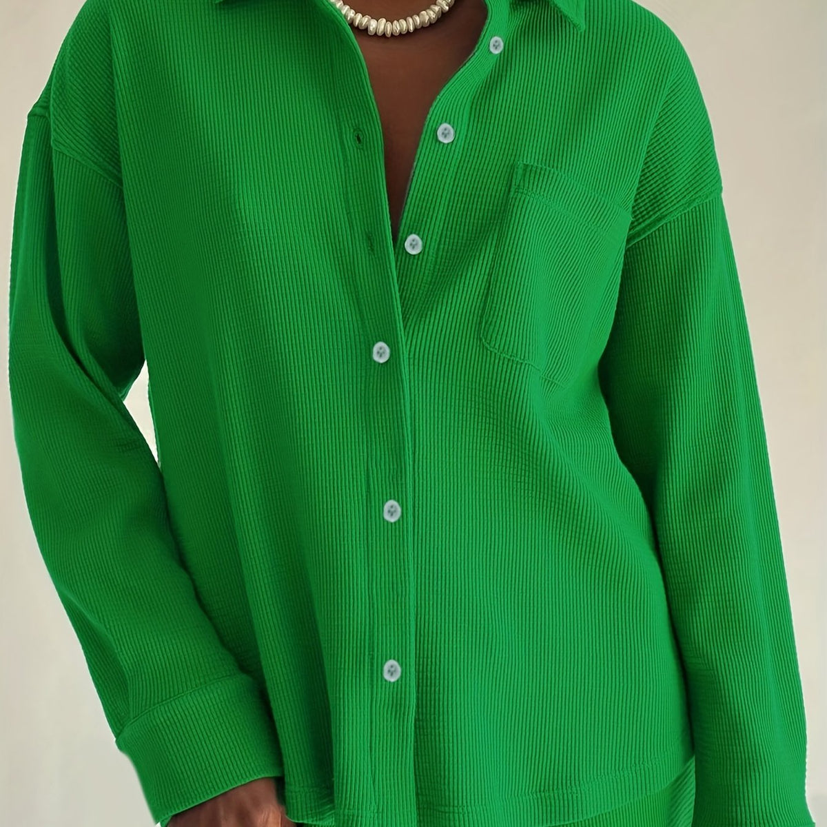  Thermal Outfit Set Women's Solid Long Sleeve Top & Elastic Pants