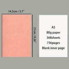 A5 Leather Hardcover Sketch Book 736 Pages