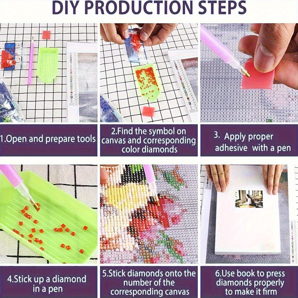 Cat Themed 5D Diamond Painting Kit for Adults - Kitchen Scene