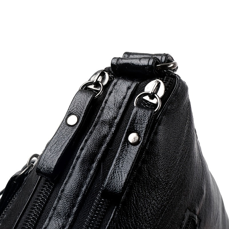 Flower Pattern Crossbody Bag Zipper Shoulder Bag