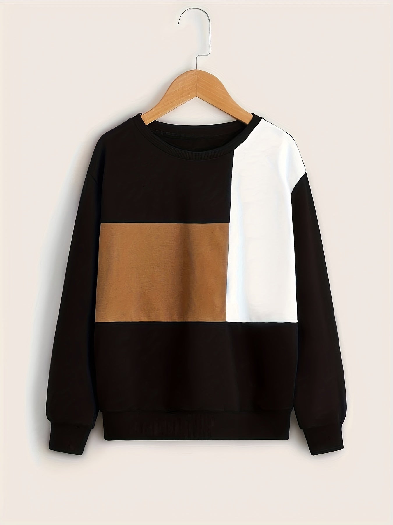 Boys Casual Pullover Sweatshirt Long Sleeve Crew Neck Tops